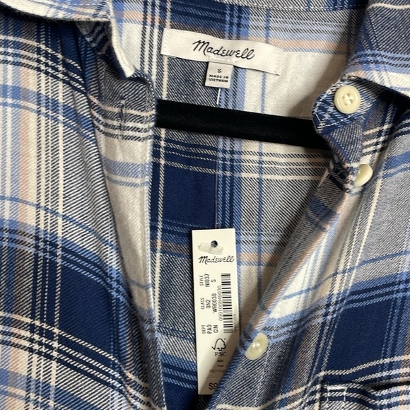 Madewell | Women’s Button Down Flannel Shirt Size Small NWT - Picture 3 of 6